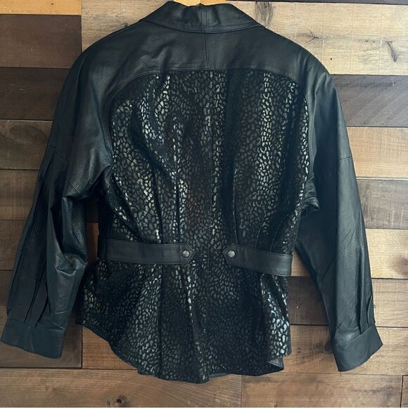 ADLER SOVEREIGN Black Leather 80s CROPPED LEATHER Jacket. - Picture 8 of 15